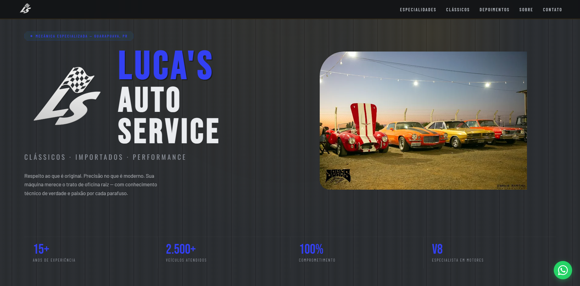 Projeto Luca's Auto Service — landing page