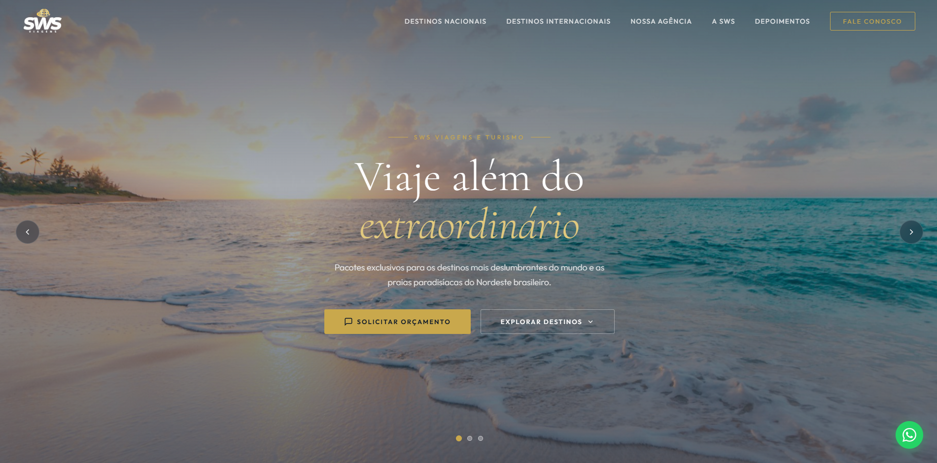 Projeto SWS Viagens — landing page